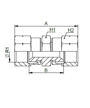 [FONT50.57.00.12] 1.1/16" JIC x 1.1/16" JIC