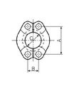[FONT50.60.00.20] Halve flens 6000 PSI - Koppeling 54,0 mm