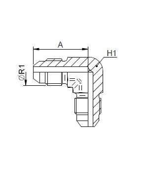 [FONT54.01.00.12] 1.1/16" JIC x 1.1/16" JIC - 90°