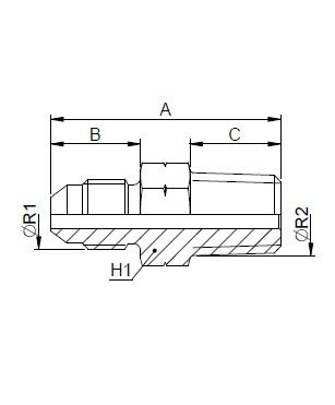 [FONT50.25.12.16] 1.1/16" JIC X 1" NPT