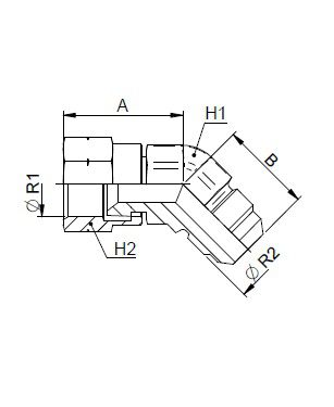 [FONT54.49.00.10] 7/8" JIC x 7/8" JIC - 45°