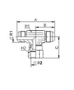 [FONT54.55.00.10] 7/8" JIC x 7/8" JIC x 7/8" JIC