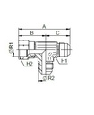 [FONT54.59.00.08] 3/4" JIC x 3/4" JIC x 3/4" JIC