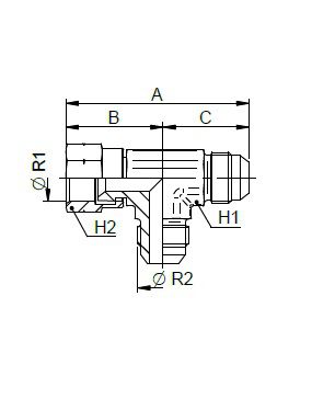 [FONT54.59.00.10] 7/8" JIC x 7/8" JIC x 7/8" JIC