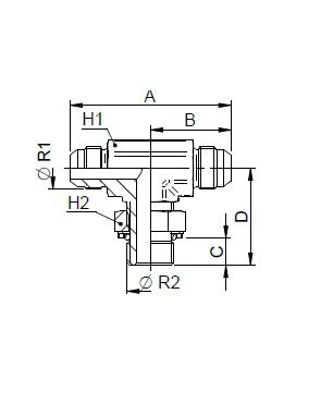 [FONT54.61.10.08] 7/8" JIC x 1/2" BSP instelbaar x 7/8" JIC