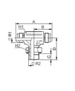 [FONT54.61.20.20] 1.5/8" JIC x 1.1/4" BSP instelbaar x 1.5/8" JIC