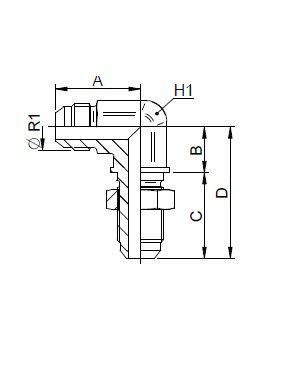 [FONT54.13.00.04] 7/16" JIC x 7/16" JIC - 90° - schotkoppeling