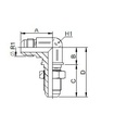 [FONT54.13.00.04] 7/16" JIC x 7/16" JIC - 90° - schotkoppeling