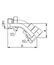 [FONT30.55.08.08] 1/2" BSP x 1/2" BSP - 45°
