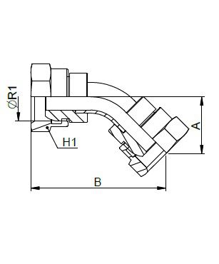 [FONT30.56.06.06] 3/8" BSP x 3/8" BSP - 45°