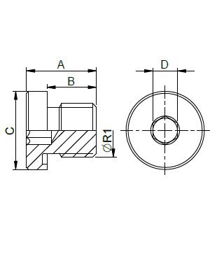 [FONT30.45.10.04.ED] 1/4" BSP
