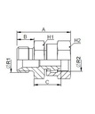 [FONT30.49.12.08] 3/4" BSP vrouwelijk X 1/2" BSP mannelijk