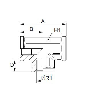 [FONT34.65.20.20] T-BSP VR 1.1/4" BSP x 1.1/4" BSP x 1.1/4" BSP