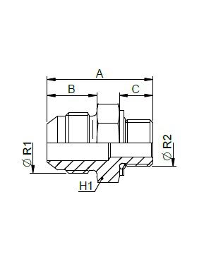 [FONT50.19.12.16] 1.1/16" JIC X 1" BSP