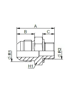 [FONT50.21.06.05] 9/16" JIC X 1/2" UNF