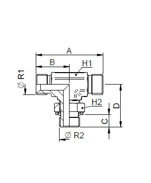[FONT34.61.04.04] 1/4" BSP x 1/4" BSP instelbaa x 1/4" BSP