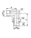 [FONT34.05.20.20] 1.1/4" BSP x 1.1/4" BSP instelbaar - 90°