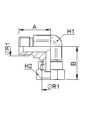 [FONT34.09.12.12] 3/4" BSP x 3/4" BSP - 90°