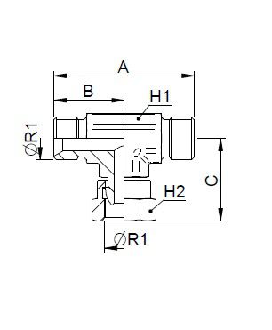 [FONT34.55.20.20] 1.1/4" BSP x 1.1/4" BSP x 1.1/4" BSP
