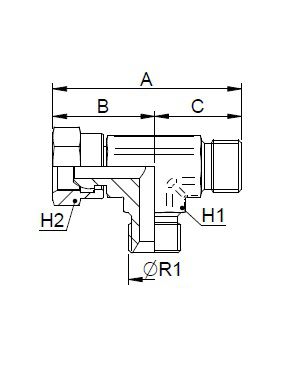 [FONT34.59.08.08] 1/2" BSP x 1/2" BSP x 1/2" BSP