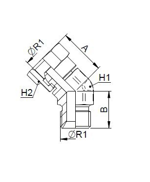 [FONT34.49.06.06] 3/8" BSP x 3/8" BSP - 45°