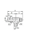 [FONT54.67.16.16] 1.5/16" JIC x 1.5/16" JIC x 1.5/16" UNF instelbaar