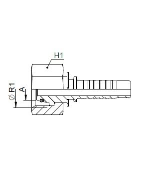 [FONT61.56.16.04] Kop. Vrouwelijk  M16x1,5 - Buis 10L - Slang 1/4"