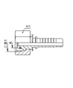 [FONT61.42.22.08] Kop. Vrouwelijk  M22x1,5 - Buis 14S - Slang 1/2"