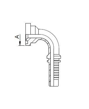 [FONT64.27.24.20] Kop.6000 PSI 90° Dia.  54,0 mm - Slang 1.1/4"