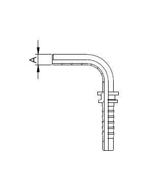 [FONT61.38.22.12] Pijp 90°  22 mm - Slang 3/4"
