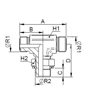 [FONT74.61.12.12] 1.3/16" ORFS x 3/4" BSP instelbaar x 1.3/16" ORFS