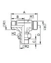 [FONT74.61.12.12] 1.3/16" ORFS x 3/4" BSP instelbaar x 1.3/16" ORFS