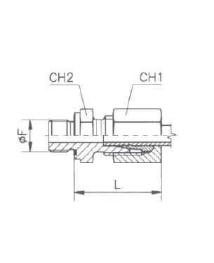 [RAST7508-S0612] Rechte koppeling mannelijk (06S - M14X1,5) x mannelijk (M12x1,5) met o-ring