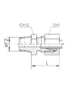 [RAST7511-L0602] Rechte koppeling mannelijk (06L - M12x1,5) x mannelijk (1/8" BSP conish)