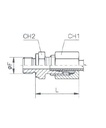 [RAST7506-L1014] Rechte koppeling mannelijk (10L - M16X1,5) x mannelijk (M14x1,5)