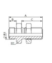 [FONT70.53.00.12] 1.3/16" ORFS x 1.3/16" ORFSC - schotkoppeling