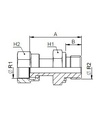 [FONT70.49.04.04] 9/16" ORFS vrouwelijk x 1/4" BSP mannelijk