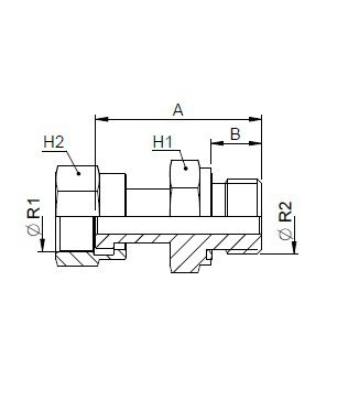 [FONT70.49.10.08] 1" ORFS vrouwelijk x 1/2" BSP mannelijk