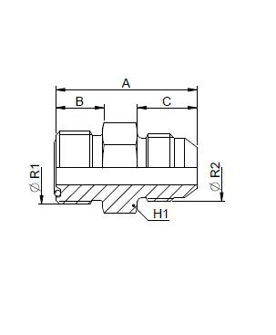 [FONT70.18.08.08] 13/16" ORFS X 3/4" JIC