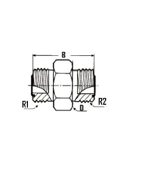 [FONT70.17.16.12] 1.7/16" ORFS x 1.3/16" ORFS