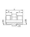 [FONT70.21.08.12] 13/16" ORFS X 1.1/16" UNF