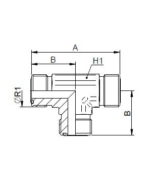 [FONT74.51.00.06] 11/16" ORFS x 11/16" ORFS x 11/16" ORFS