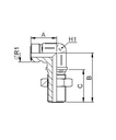 [FONT74.13.00.04] 9/16" ORFS x 9/16" ORFSC - schotkoppeling - 90°
