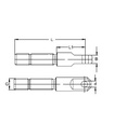 [WKSS309445] Stangkop Ø 20,1 mm - Lengte 105 mm