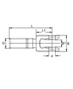 [WKSS309117] Gaffelstang as 20,0 mm - Lengte 216 mm