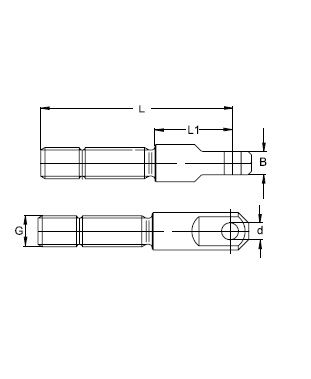 [WKSS308739] Stangkop Ø 20,1 mm - Lengte 181 mm