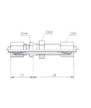 [RAST7531-S1414] Schotkoppeling 14S - 14S - M22X1,5
