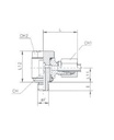 [RAST7535-S1420] Banjo koppeling mannelijk (14S - M22X1,5) x mannelijk (M20x1,5)