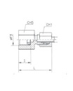 [RAST7532-S0808] Rechte koppeling mannelijk (08S - M16x1,5) x vrouwelijk manometer (1/2" BSP)