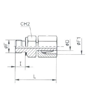 [RAST7552-L0610] Rechte koppeling vrouwelijk (06L - M12X1,5) x mannelijk (M10x1,0) met o-ring